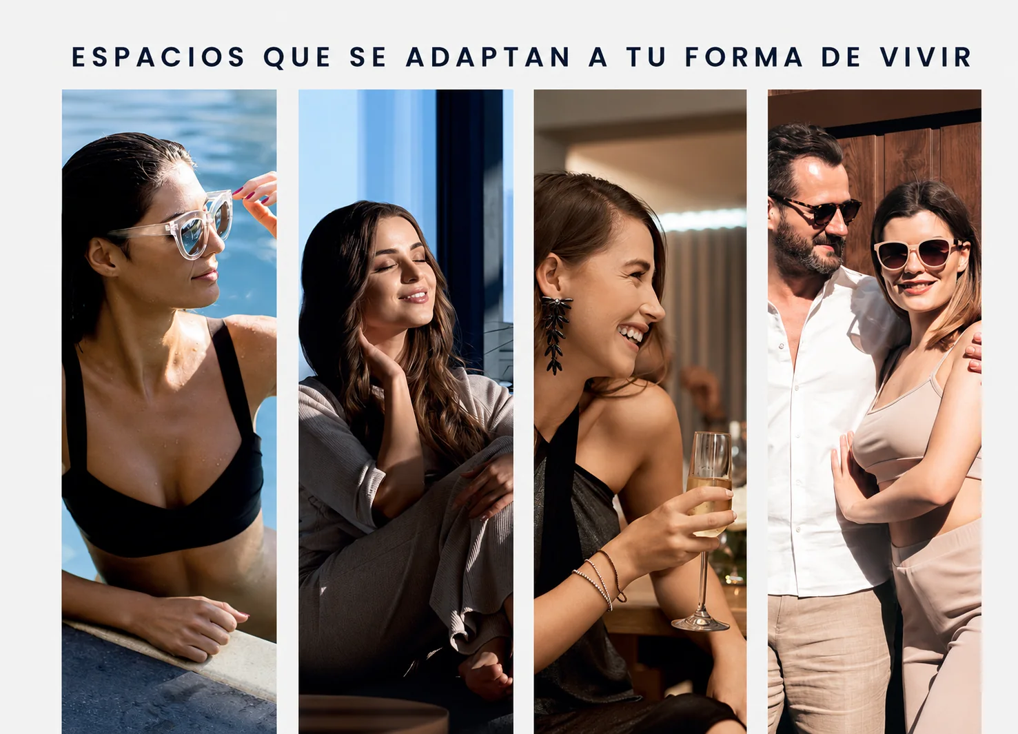 Espacios que se adaptan a tu forma de vivir: piscina, descanso, celebración y pareja