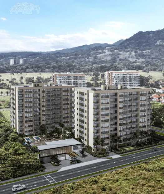 Vista aérea de Element Apartamentos en el sector de El Buque, Villavicencio